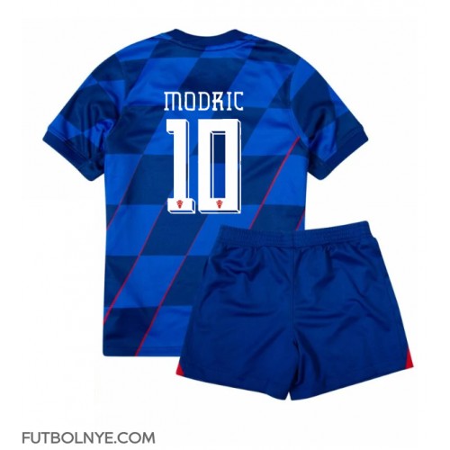 Camiseta Croacia Luka Modric #10 Visitante Equipación para niños Eurocopa 2024 manga corta (+ pantalones cortos)